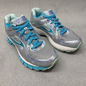Brooks GTS 16 Women's Blue Silver Grey Running Shoes US 6.5  WIDE  EU 37.5  WIDE